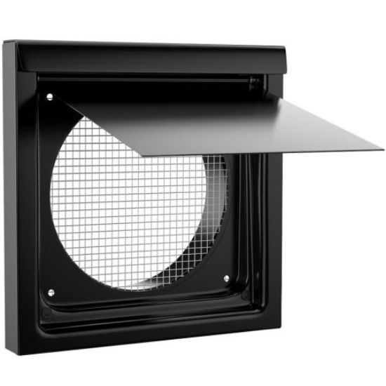 Picture of Inovate 6" Flush Metal Wall Vent Black Part# 6WVK