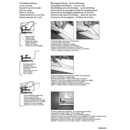 Picture of Liebherr Gasket Instructions Part# 708041901