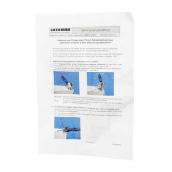 Picture of Liebherr Instruction Door Replacement Large Busi Part# 7083415